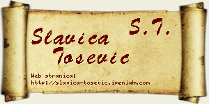 Slavica Tošević vizit kartica